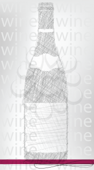 wine bottle poster
