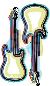 Abstract guitar illustration