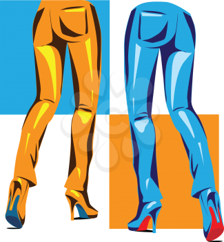 Sexy pants. Vector illustration
