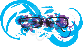 Colorful abstract Eyeglasses vector illustration