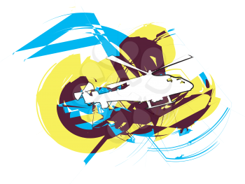 Helicopter. Vector illustration