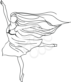 Ballerina, Vector illustration