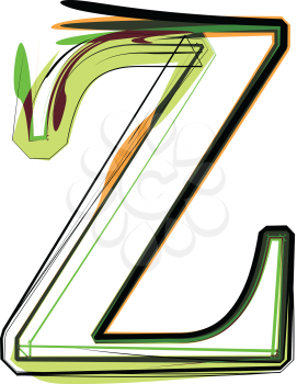 Organic type. Letter Z