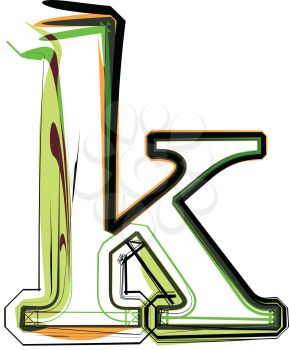 Organic type letter k