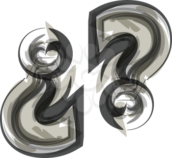 Abstract question mark Symbol illustration