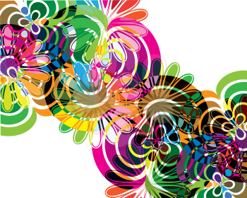 Abstract flowers illustrations