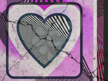 Abstract grunge colorful Heart shape