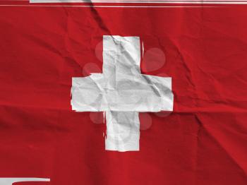 Grunge SWITZERLAND flag or banner