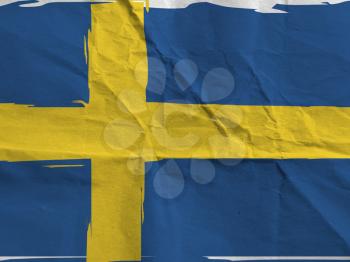 Grunge SWEDEN flag or banner
