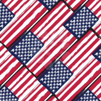 Grunge UNITED STATES flag or banner vector illustration