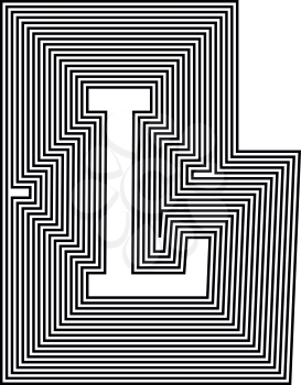 Letter L  Line Logo Icon Design - Vector Illustration