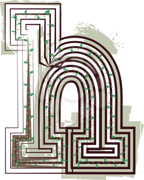 Letter h  Eco Logo Icon Design - Vector Illustration