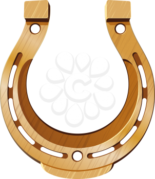 golden horseshoes luck symbol isolated on white background