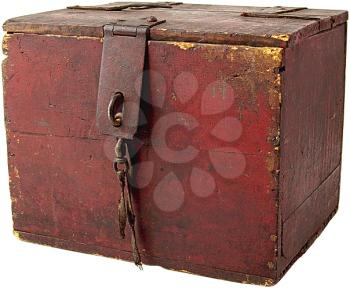 Royalty Free Photo of an Antique Wooden Chest 