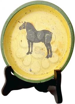 Royalty Free Photo of an Antique Decorative Horse Plate