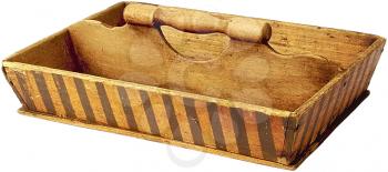 Royalty Free Photo of an Antique Wooden Serving Tray 