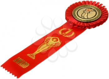 Royalty Free Photo of a First Place Olympic Torch Ribbon 