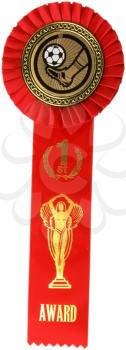 Royalty Free Photo of a First Place Soccer Ribbon 