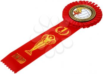 Royalty Free Photo of a First Place Volleyball Ribbon