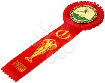 Royalty Free Photo of a First Place Golf Ribbon