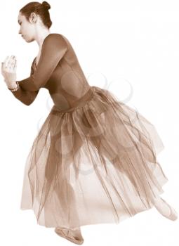 Royalty Free Sepia Tone Photo of a Ballerina 
