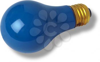 Royalty Free Photo of a Blue Light Bulb