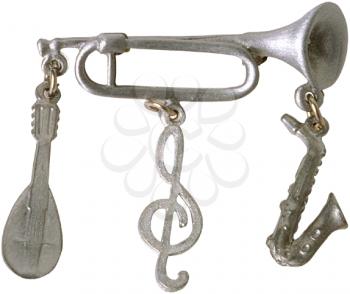 Royalty Free Photo of a Musical Brooch