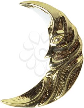 Royalty Free Photo of a Man in the Moon Brooch