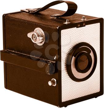 Royalty Free Photo of a Vintage Brown Camera
