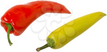 Royalty Free Photo of a Red and Yellow Pepper