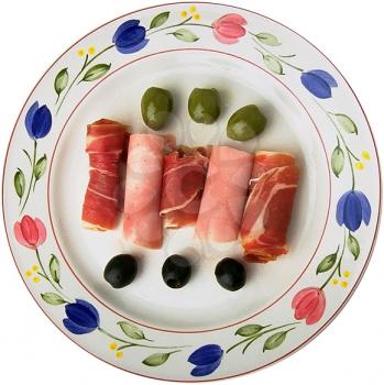 Royalty Free Photo of a Plate of Coldcuts