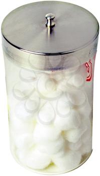 Royalty Free Photo of a Jar of Cottonballs