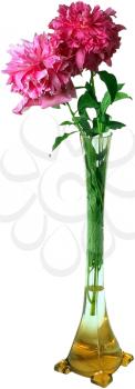 Royalty Free Photo of Flowers in a Crystal Vase