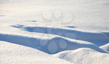 Detail of abstract snow pattern.