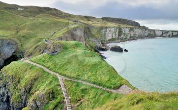 Footpath to the Rope bridge, Carrick-a-rede island.