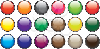 Set of color web buttons.