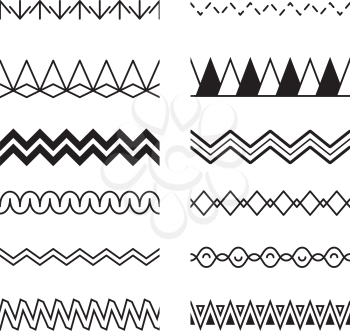 Zigzag seamless. Waves geometric shapes abstract linear water vector patterns. Zig zag geometric billowy, wavy backdrop endless