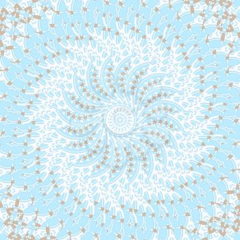 Artistic round lace background in shape of snowflake. Can be used for brochures, flyers, as web site background etc.
