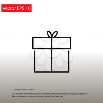 vector gift box line icon. EPS 10