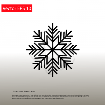 Flat snowflake. Icons isolated on a white background. Element for your design