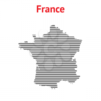 France map from stripes. Vector EPS 10