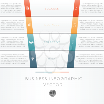 Vector illustration template of business infographic numbered four position