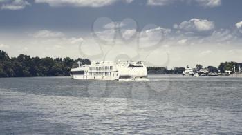 Cruise Ship on The River Danube in Belgrade Serbia