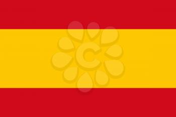 Spanish National Flag With Coat Of Arms 3D illustration 