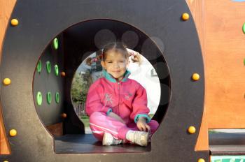 little girl in playground