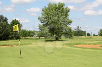 golf field summer landscape
