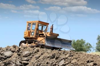 bulldozer working on road construction