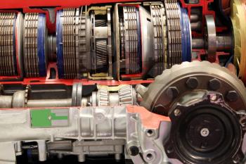 car automatic gear transmission detail