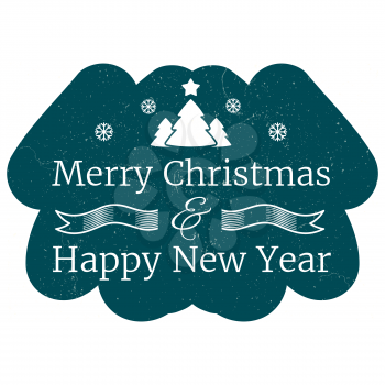 Christmas and New Year vintage vector banner and poster illustration