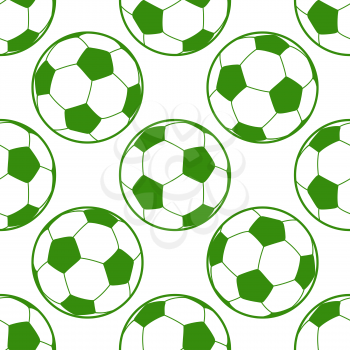 Soccer ball seamless background. Football pattern seamless with ball, vector illustration